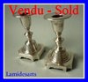 Rare sterling silver pair of candlestick MUSEUM PORTUGAL LISBON 1810 - 1822