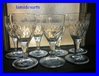 1830's BACCARAT LE CREUSOT CRYSTAL SET OF 6 WINE GLASSES