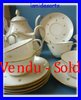FRENCH Tea COFFEE SET Paris Porcelain ROUARD 8 Cups  1950