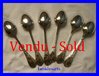 CHRISTOFLE MARLY SILVER PLATED SET OF 6 TEA SPOONS   STOCK: 0