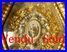 RELIQUARY PAPEROLLE HOLY RELICS SAINT ROCH GILT FRAME XIX CENTURY