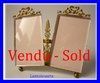 FRENCH DOUBLE Photo FRAME GLASS and GILT BRONZE 1900
