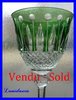 SAINT LOUIS CRYSTAL ROEMER GLASS Tommy 20 cm Green