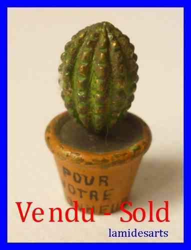 Cold Painted Vienna Bronze 1880  lucky cactus