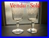 2 Big Baccarat Engraved Crystal Glasses for WATER 1900