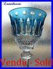 SAINT LOUIS CRYSTAL GLASS ROEMER TOMMY  light blue 19,8 cm