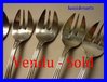 SET OF 10  SILVER PLATED OYSTER FORKS  FRENCH EMPIRE PATTERN