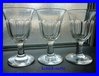 3 CRYSTAL WINE GLASSES  1850 - 1870