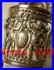 Antique French Silver Mustard Pot decorated with angels