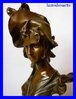 1900's ART NOUVEAU BRONZE  Young Lady with hat