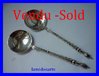 PAIR OF SOLID STERLING SILVER CAVIAR SPOONS PUIFORCAT 1850 - 1870