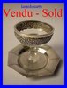 Persian Silver mounted glass with silver saucer 1900 - 1920