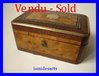 Antique Box Inlaid with Brass and Ebony  1850