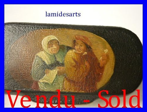 1880's SNUFF BOX WITH MINIATURE PAINTING