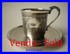 Kaffee Tasse aus Silber Krone 1890 a