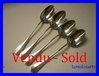 Set of 4 Solid Silver Spoons 1880 - 1900