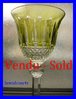 SAINT LOUIS TOMMY CRYSTAL PORT GLASS  yellow-green