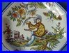 ANTIQUE FRENCH CERAMIC PLATE NEVERS MONTAGNON  1880 HUNTING