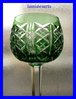 bicchiere di vino del Reno in cristallo SAINT LOUIS FRANCE , verde  STOCK: 0