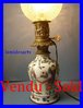 lampada a petrolio di porcelana di Bayeux 1880