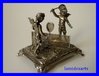 STERLING SILVER FIGURINE ANGELS PLAYING TENNIS 1900 - 1920