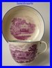 STAFFORDSHIRE porcelain cup and saucer 1820 - 1840