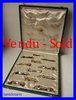 GALLIA CHRISTOFLE SILVER PLATED SET OF 12 KNIFE REST BOXED