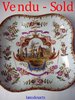 Piatto in porcellana CARL KNOLL FISCHERN KARLSBAD scene portuali 1850 - 1860
