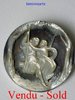 ANTIQUE CARVED MOTHER OF PEARL BROOCH YOUNG COUPLE 1850 - 1880
