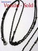 Blackened steel mourning chain about 150 cm  period 1850 - 1900
