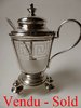 CHRISTOFLE SILVER PLATED & BACCARAT CRYSTAL MUSTARD POT 1880's