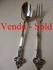 FRENCH SILVER FORK AND SPOON FOR A CHILD CARDEILHAC CHRISTOFLE RENAISSANCE