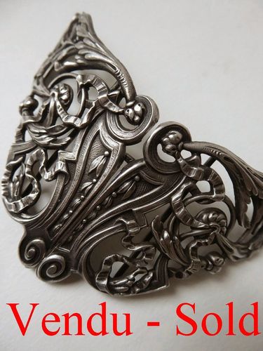 fibbia della cintura in argento 1900 - 1930