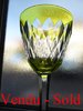 Bicchiere di vino del Reno in cristallo BACCARAT ARMAGNAC verde pallido