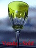 Bicchiere di vino del Reno in cristallo BACCARAT CASSINO verde pallido