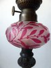 SUPERB PANTIN LEGRAS CAMEO GLASS AND BRONZE OIL LAMP 1880 - 1900