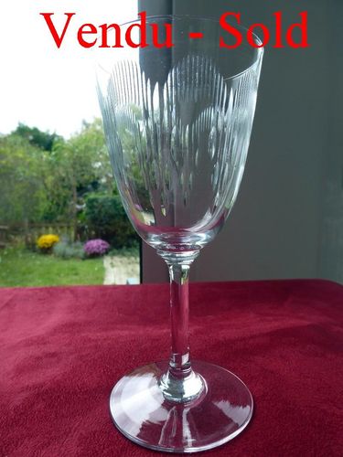 Wasserglas aus Kristall von BACCARAT France MOLIERE 1916  16,8 cm  stock: 0