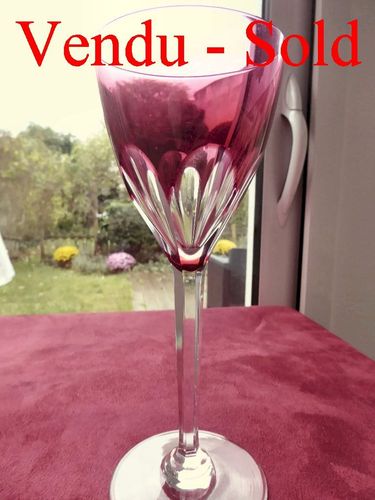Bicchiere di vino del Reno in cristallo BACCARAT GENOVA rosso