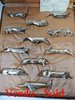 GALLIA CHRISTOFLE Coltello Poggia metallo argentato animali   set completo di 12 piezzi + Scatola