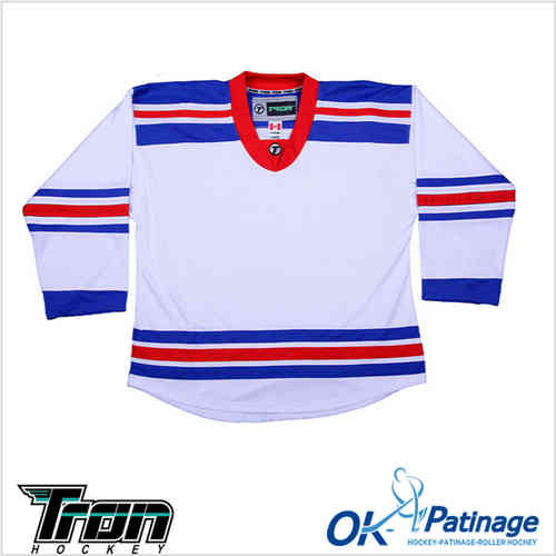 Tron maillot DJ300 New York Rangers blanc-0008