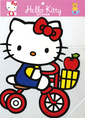 Sticker Hello Kitty Sur son Vélo 29cm
