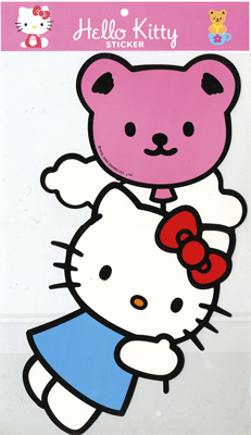 Sticker Hello Kitty 38 cm avec ballon