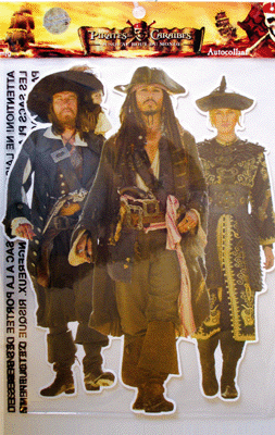 Sticker Pirates des Caraibes 31 cm