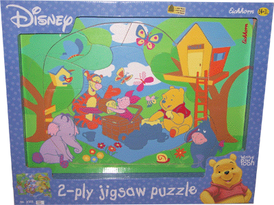 Puzzle Disney a cadre ( winnie , tigrou , bourriquet , porcinet , efelant )
