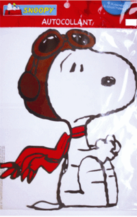 Sticker Snoopy en Aviateur 32 cm