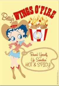 Sticker Betty Boop 60 cm Wings O'Fire