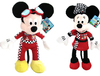 Lot de Peluches Disney Mickey Coureur Automobile + Minnie 40 cm