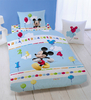 Parure Housse de Couette Disney Mickey 1.2.3. 140 x 200 + Taie d'oreiller 63 x 63 cm