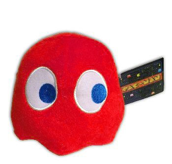 Peluche Pac Man 15 cm Blinky rouge