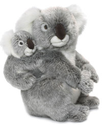 Peluche Maman koala avec bébé 28 cm